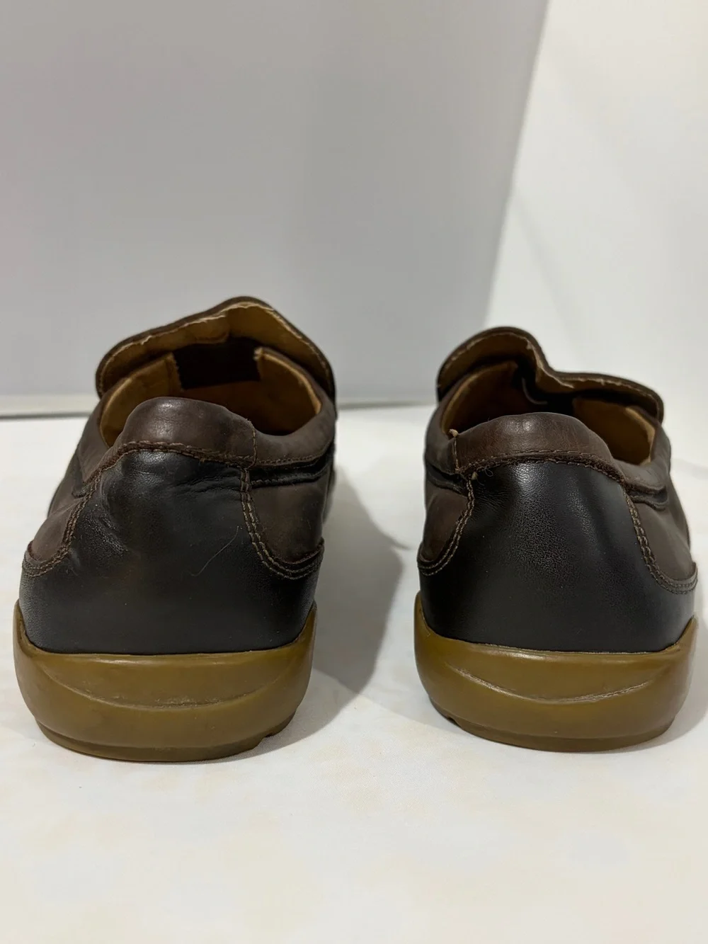 Steve Madden Men's Brown Leather Slip-On Loafers‎